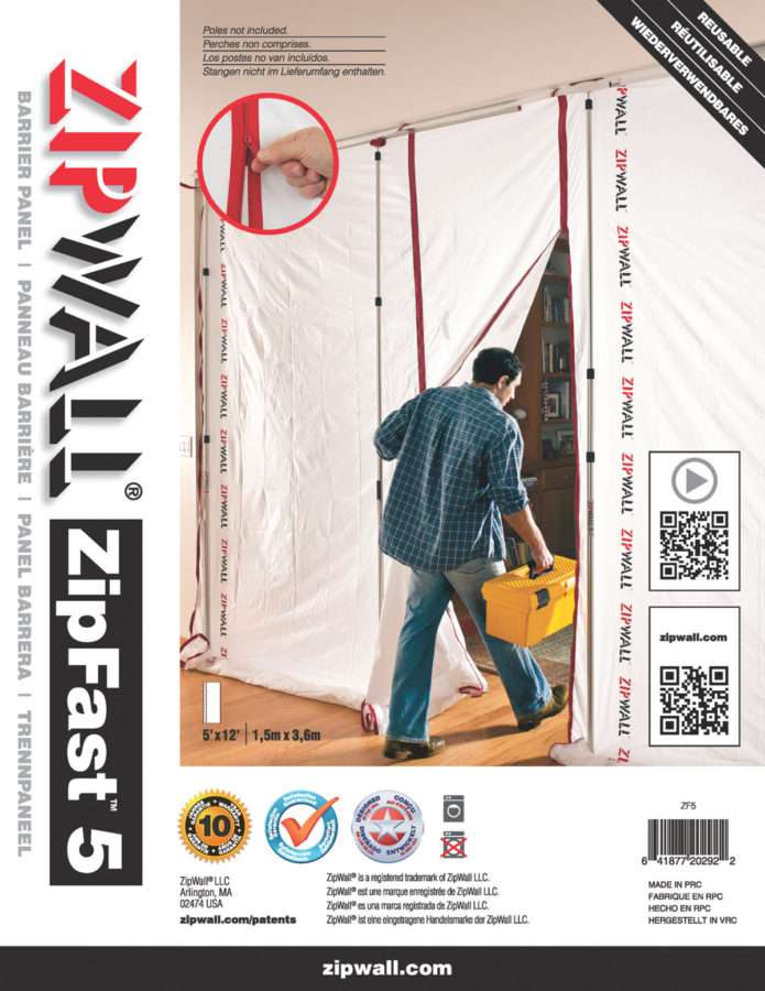 Dust Barrier Panels | ZipFast – Reusable Zippered Barrier - Single Panels - Image 3